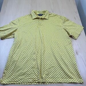 Polo Golf Ralph Lauren Yellow Diamond‎ Print Short Sleeve Polo Shirt XXL